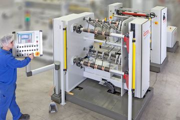 Overview of the cutting machine for cross-wound coil and transverse winding